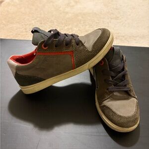 Ecco kids Stylish Brown and Red leather Sneakers